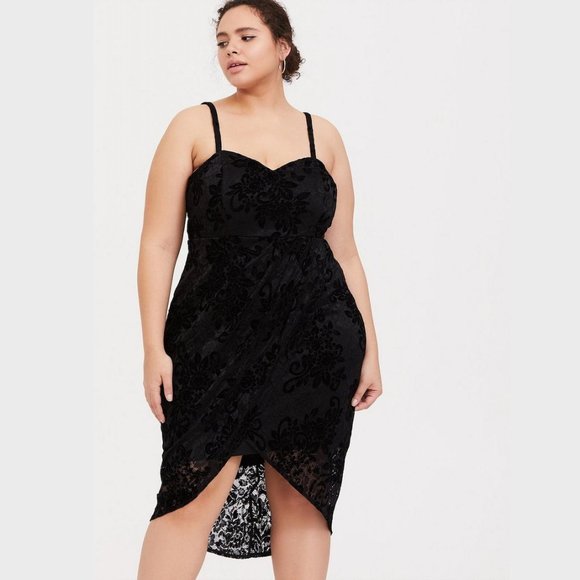 torrid Dresses & Skirts - NWT Black Lace Strapless Wrap Dress
